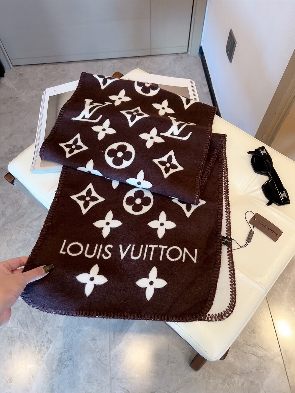 Louis Vuitton Monogram Trim Scarf — hero