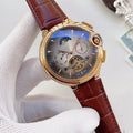 Cartier Gold-Tone Burgundy Strap Watch — hero
