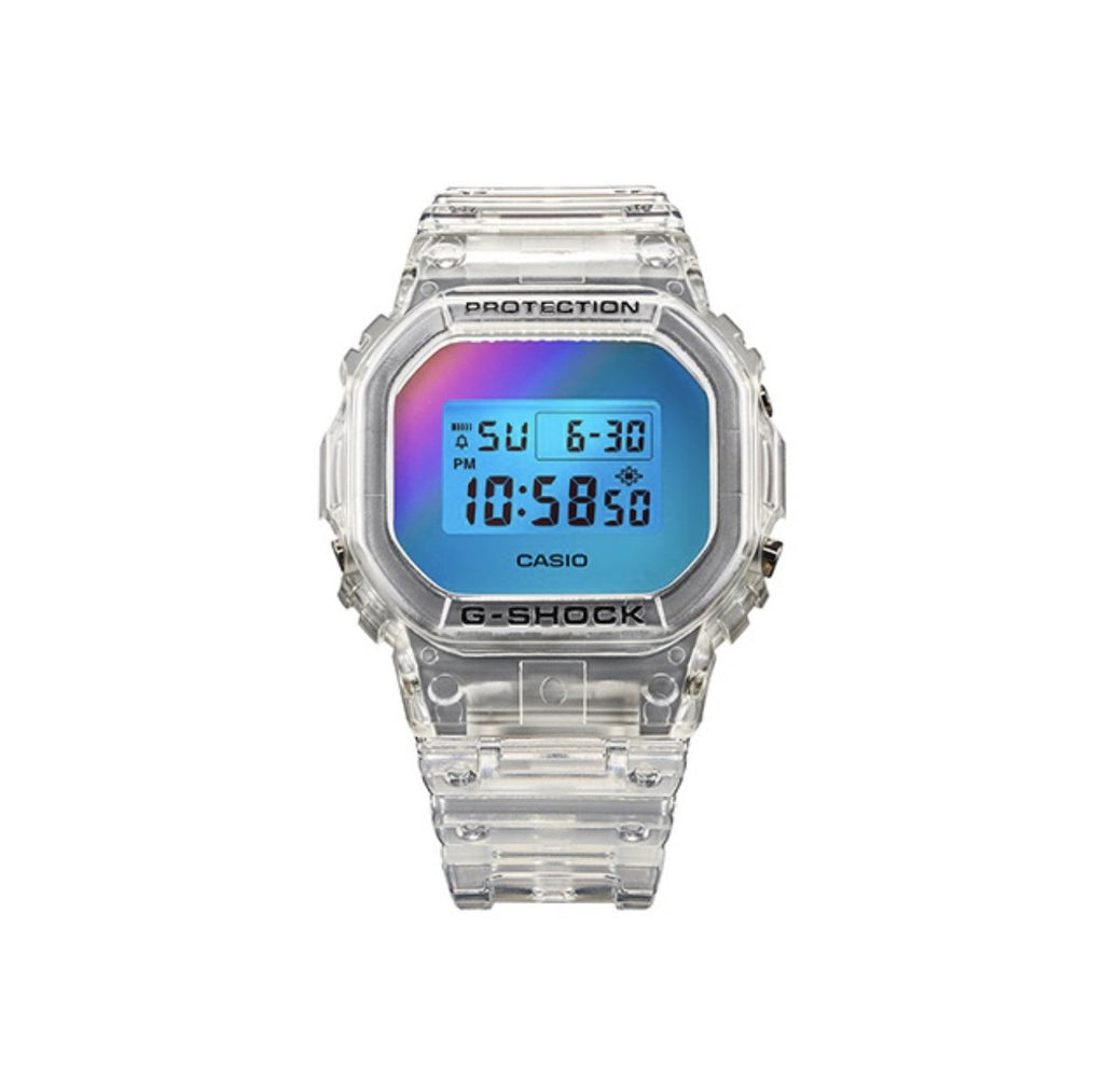 CASIO Clear Iridescent Digital Watch — hero