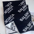 Balenciaga Black & White Knit Scarf — hero