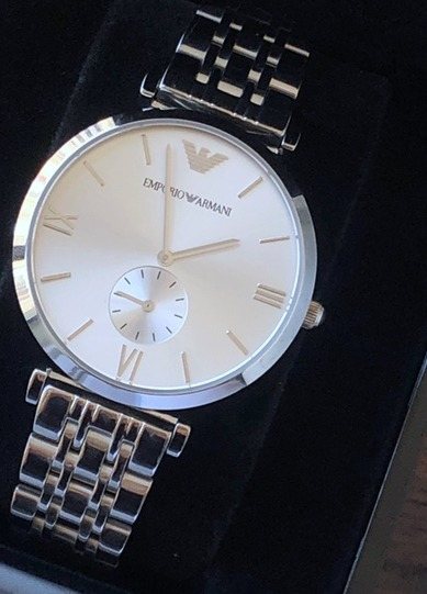 EMPORIO ARMANI White Dial Bracelet Watch — front