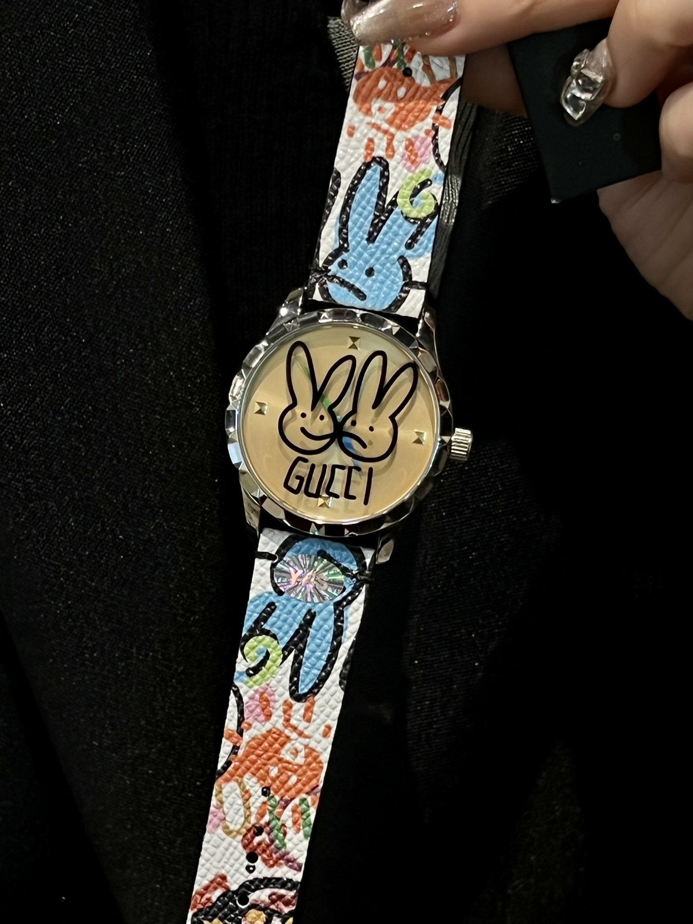 Gucci Rabbit Graphic Strap Watch — front