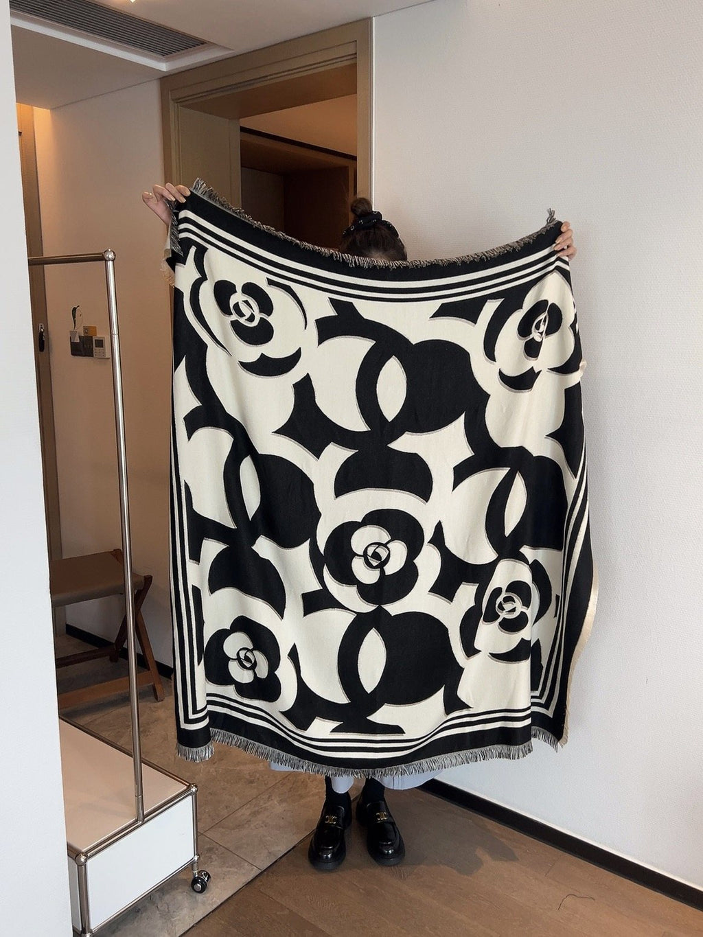 Chanel Floral Square Scarf — hero
