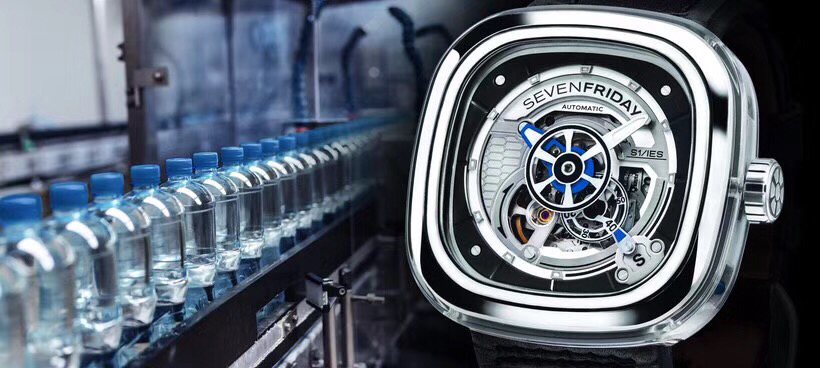 SEVENFRIDAY Silver Skeleton Dial Watch — front