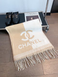 Chanel Logo Panel Fringed Scarf — hero