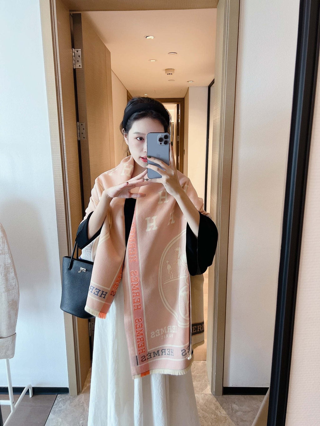 Hermès Equestrian Motif Scarf — front