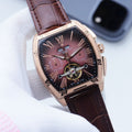 Vacheron Constantin Rose Gold Brown Strap Watch — hero