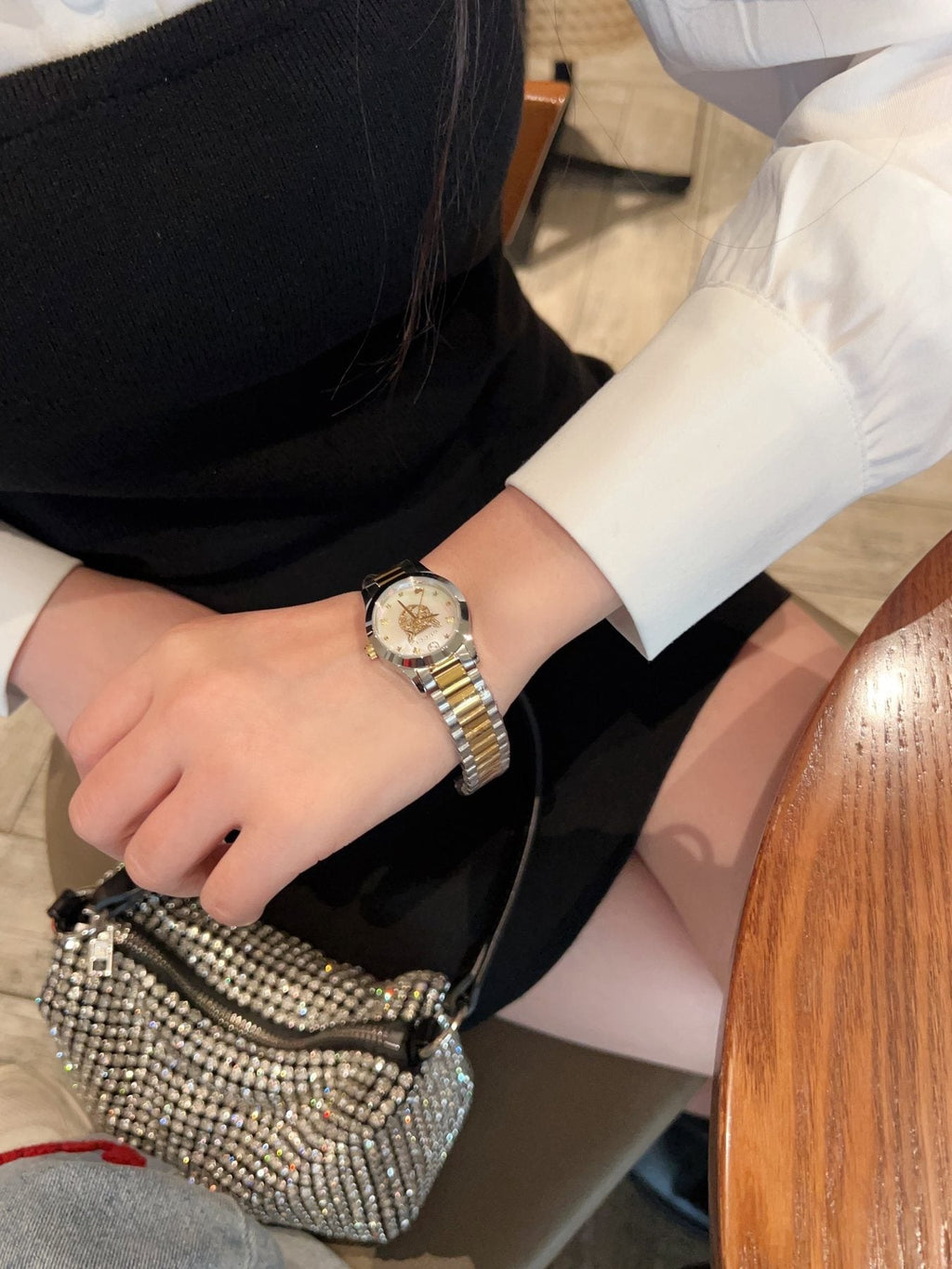 Gucci White Dial Two-Tone Bracelet Watch — model