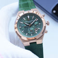 Vacheron Constantin Rose Gold Green Dial Strap Watch — hero