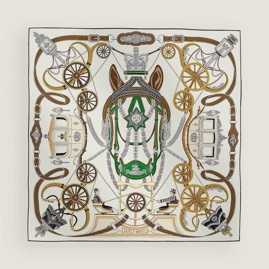 Hermès Carriage Print Silk Scarf — hero