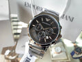 EMPORIO ARMANI Black Dial Three-Subdial Watch — hero