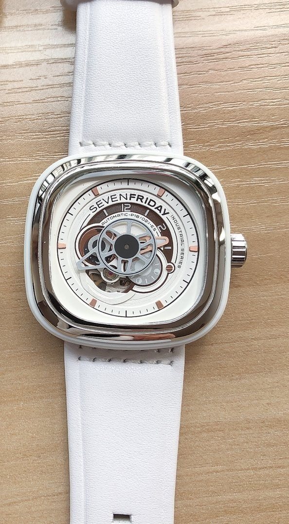 SEVENFRIDAY White Skeleton Dial Watch — hero