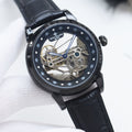 Patek Philippe Black Leather Strap Watch — hero