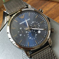EMPORIO ARMANI Blue Dial Mesh Bracelet Watch — hero