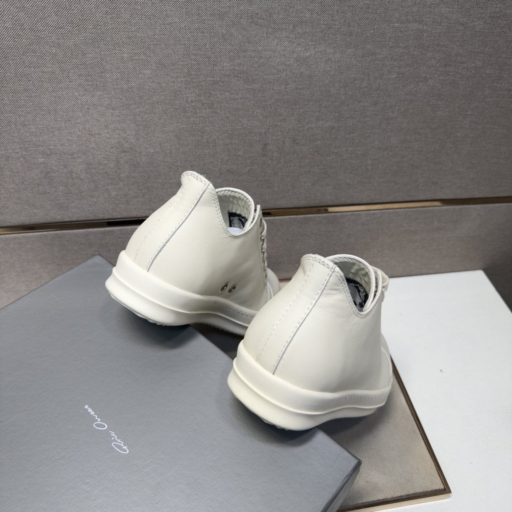 White Leather Low-Top Sneakers — back