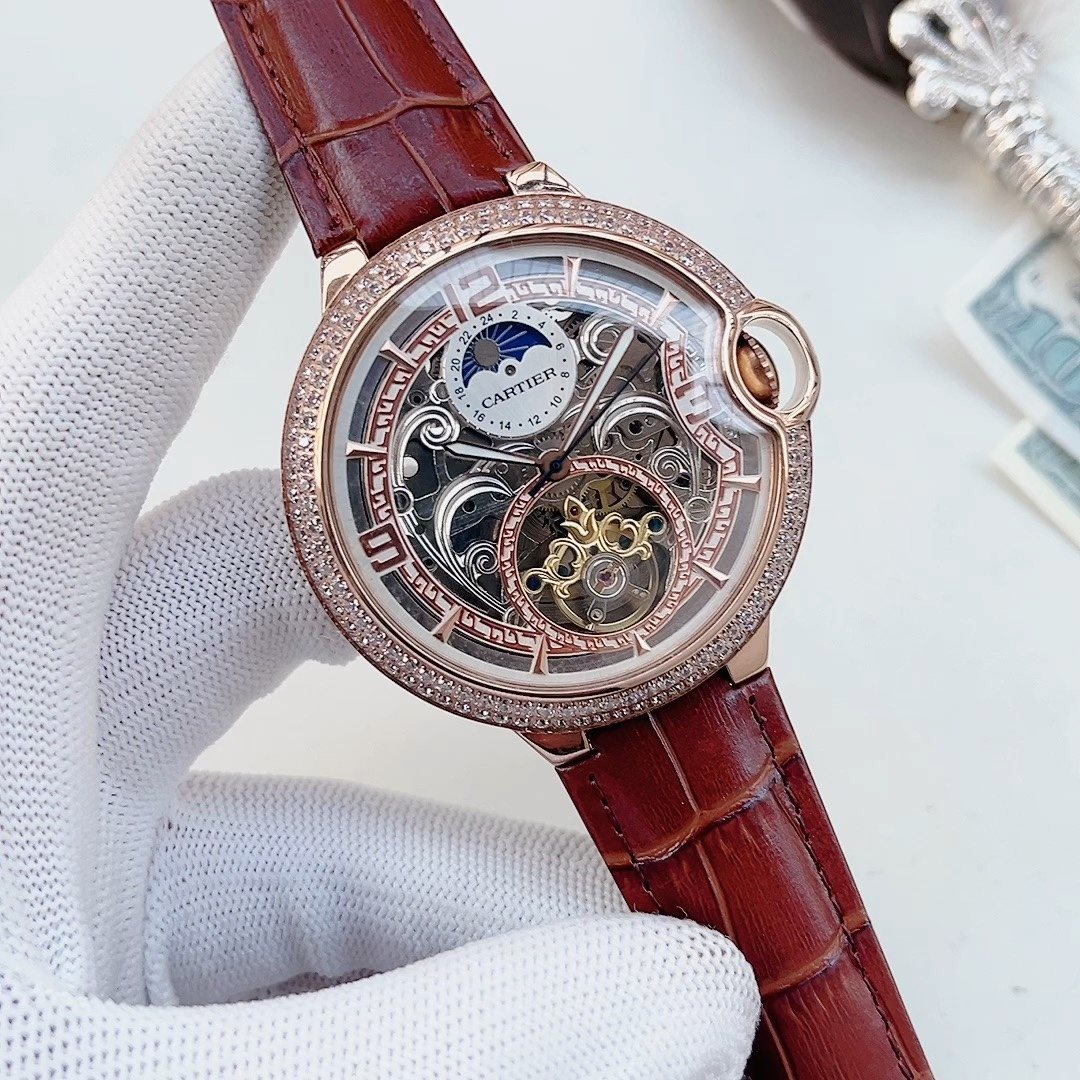 Cartier Rose Gold-Tone Skeleton Dial Watch — hero