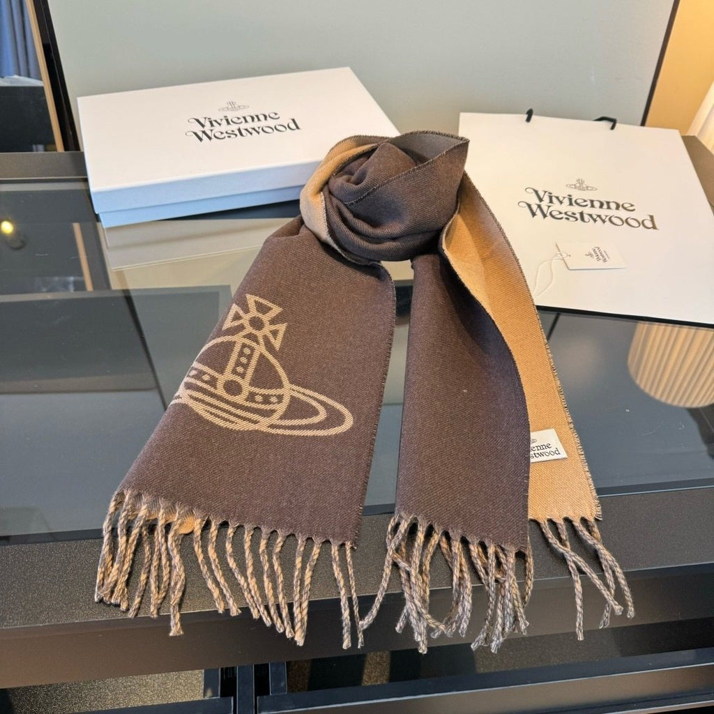 Vivienne Westwood Orb Fringed Scarf — front