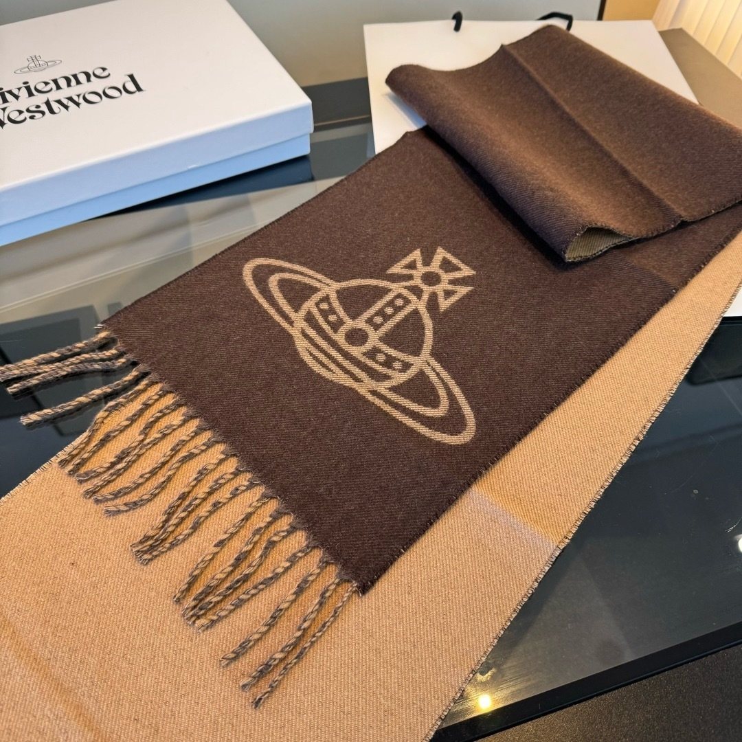 Vivienne Westwood Orb Fringed Scarf — front