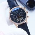 Vacheron Constantin Blue Rose Gold Black Dial Strap Watch — hero