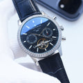 Vacheron Constantin Blue Silver Black Dial Strap Watch — hero