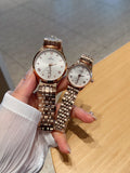 Omega Silver Rose Gold White Dial Bracelet Watch — hero