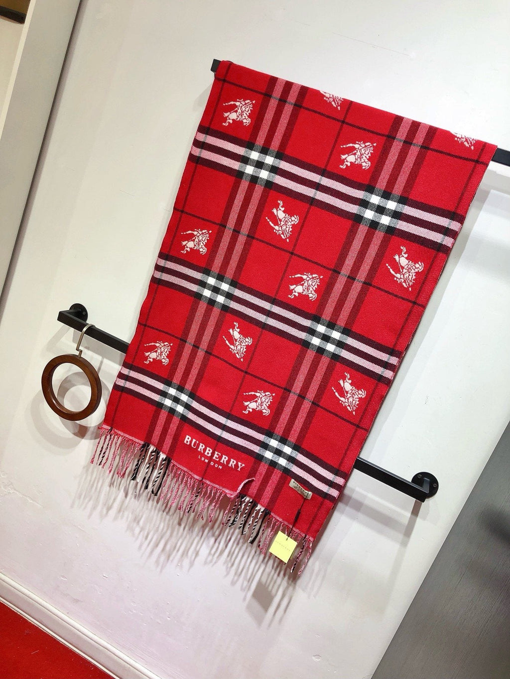 Burberry Plaid Fringed Scarf — hero