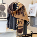 Burberry Brown Plaid Fringed Scarf — hero