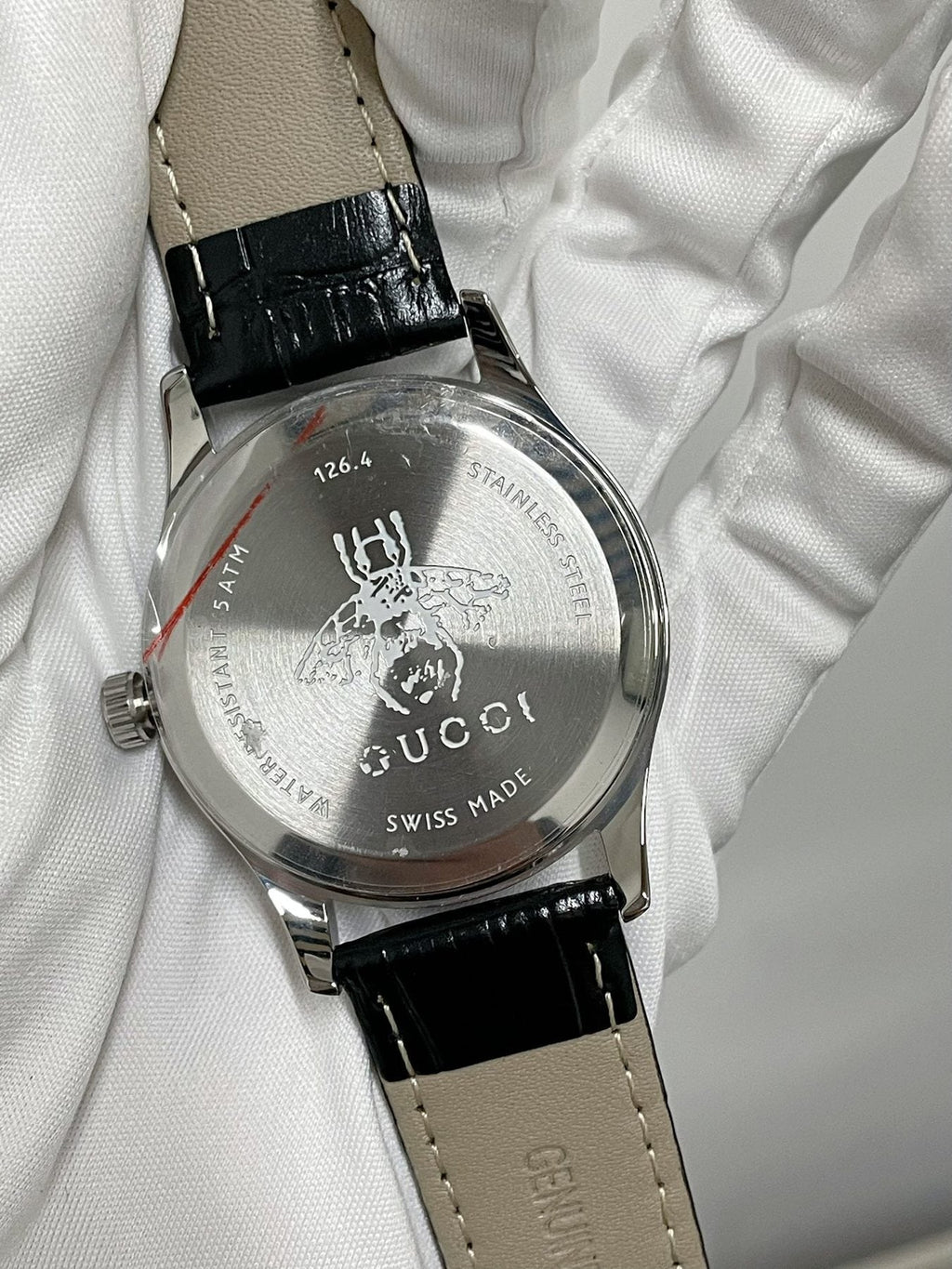 Gucci Black Bee Dial Watch — back