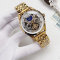 Patek Philippe Gold Tone Skeleton Dial Watch — hero