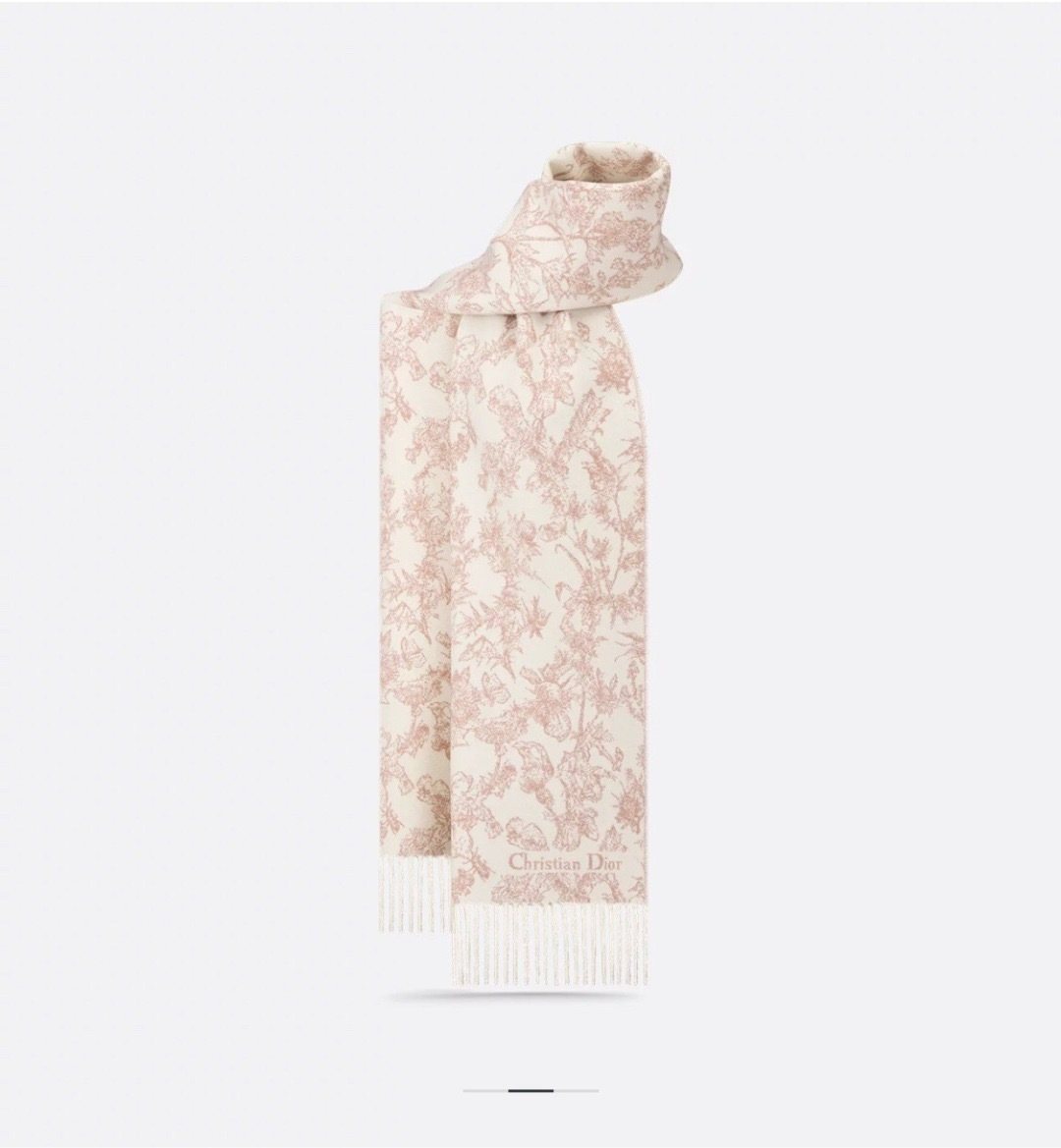 Dior Botanical Fringed Scarf — front