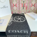 Coach Logo Fringed Wool Scarf — hero