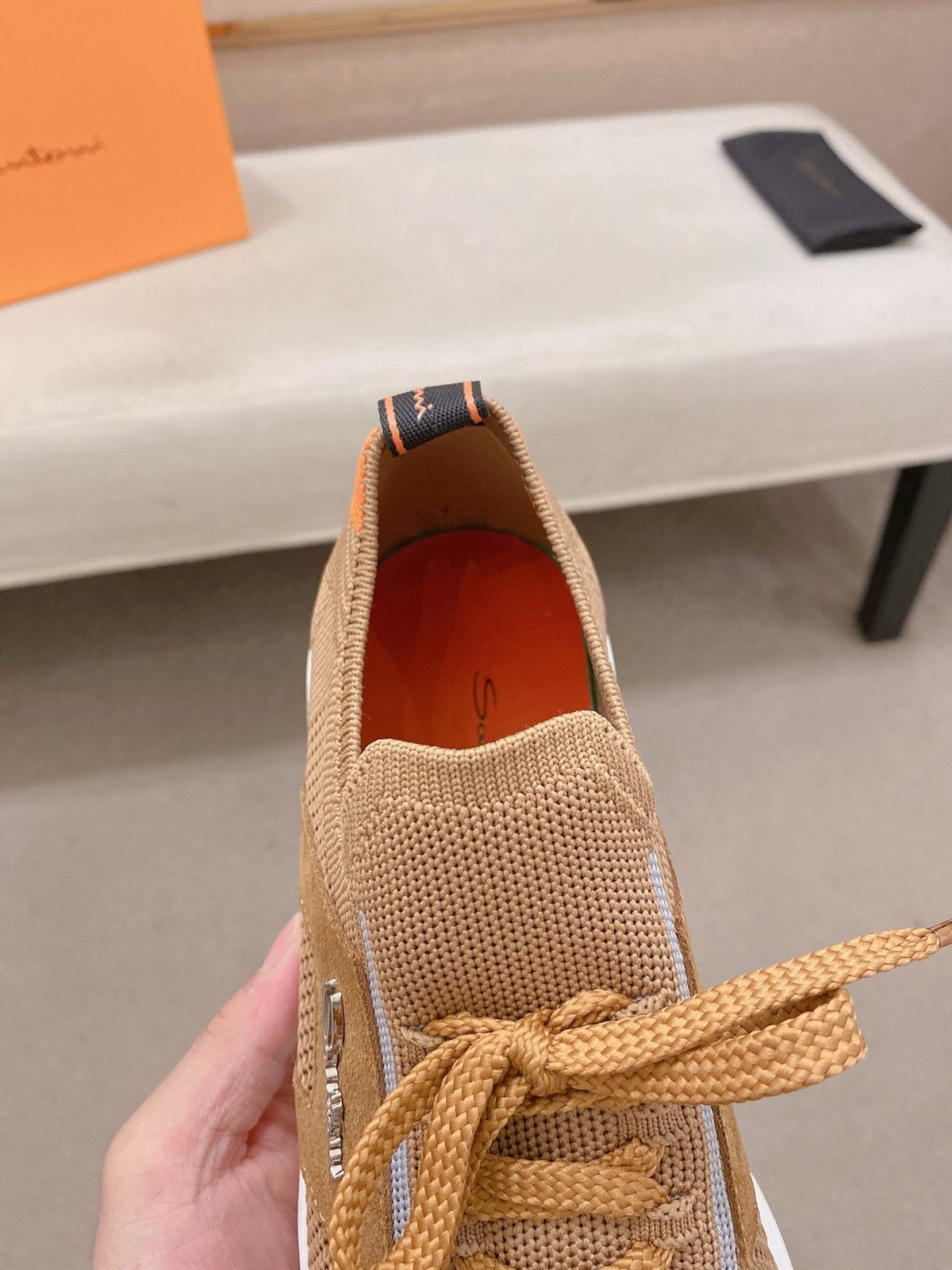 Santoni Knit Panel Sneakers — front