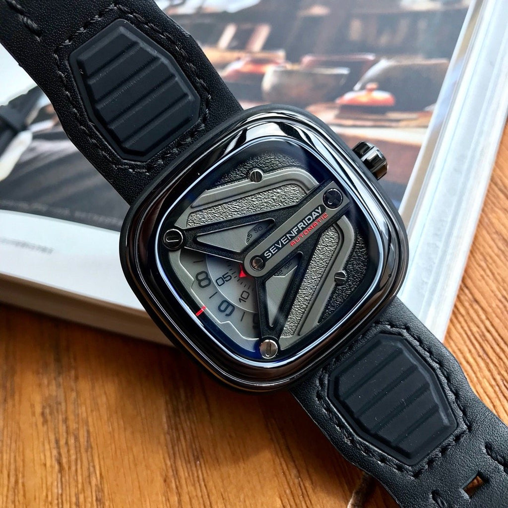 SEVENFRIDAY Gunmetal Y-Wing Dial Watch — hero