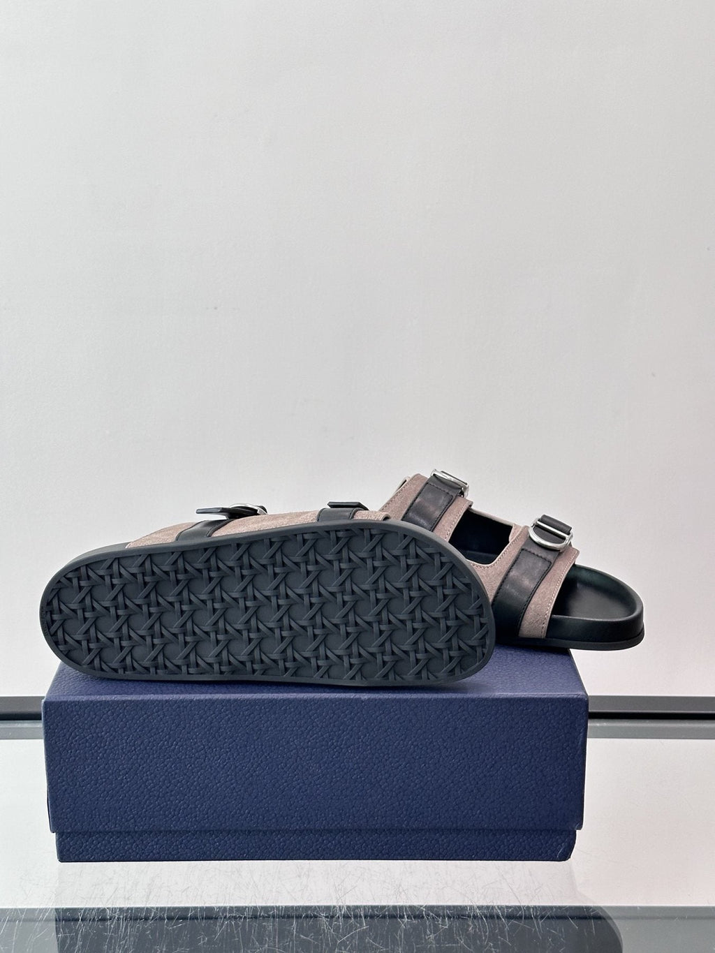 Dior Aqua Two-Strap Slide Sandals — detail