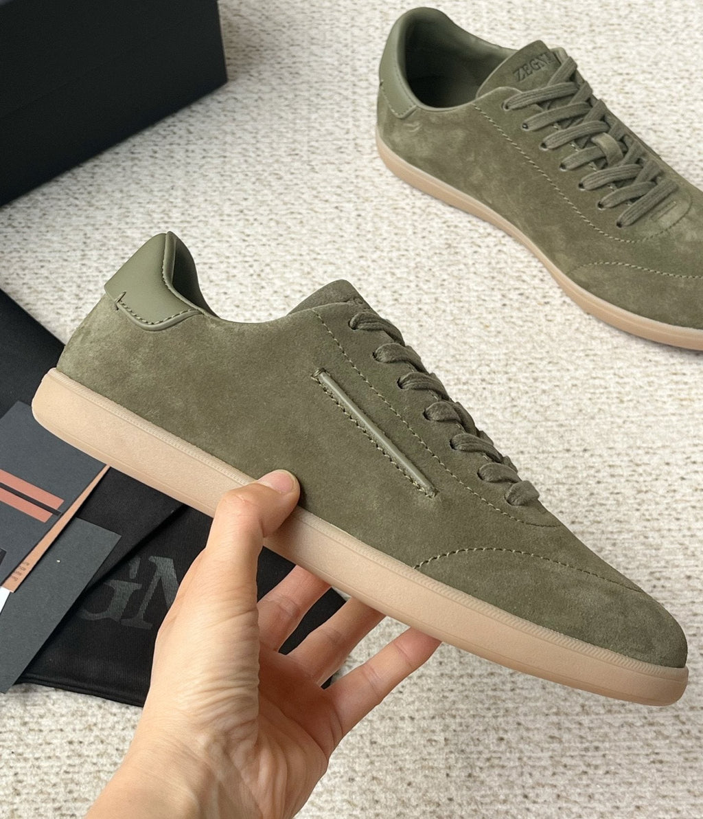 Zegna Triple Stitch Monte Low-Top Sneakers — model