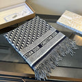 Dior Fringed Patterned Shawl — hero