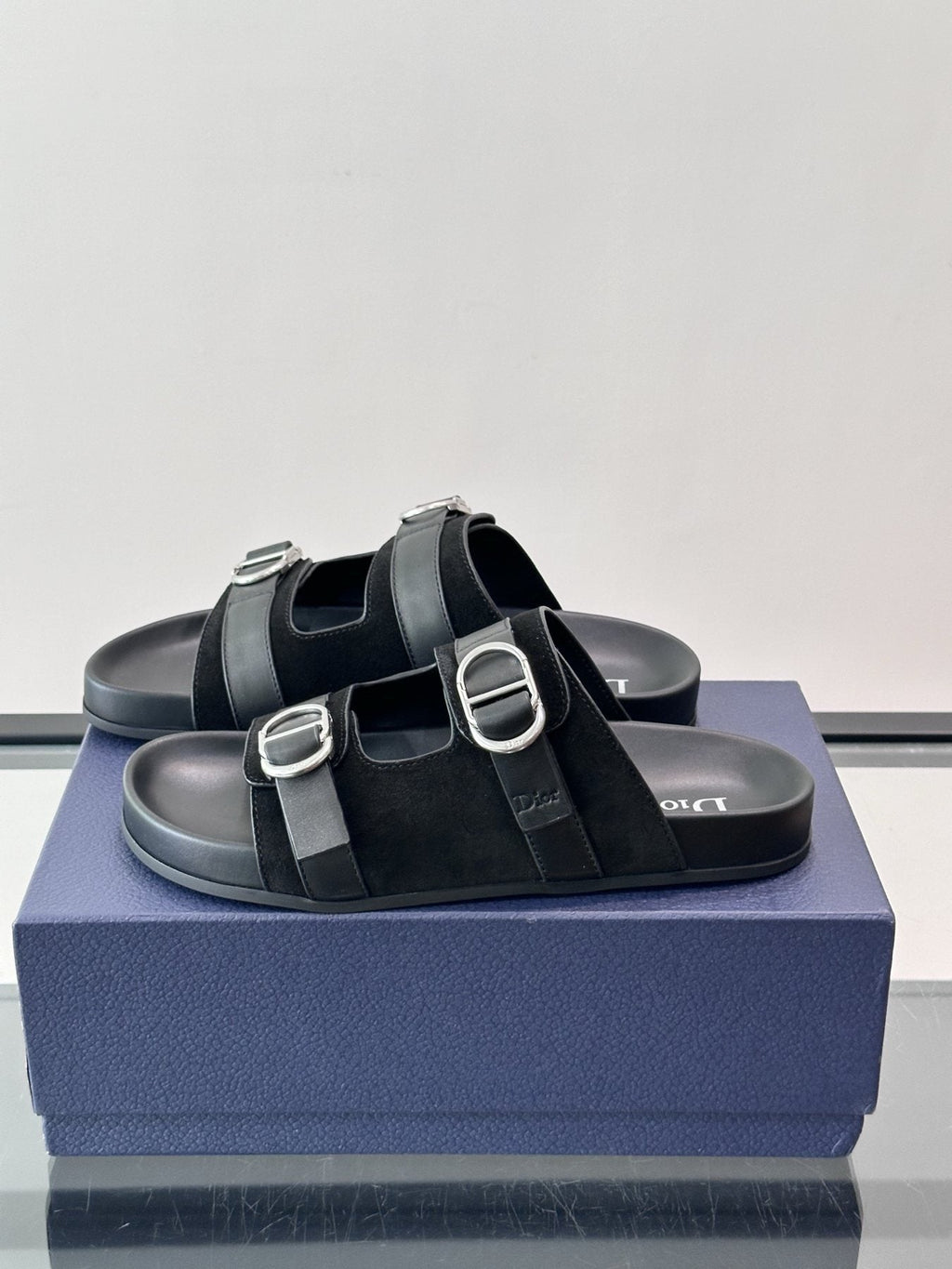 Dior Two-Strap Slide Sandals — side
