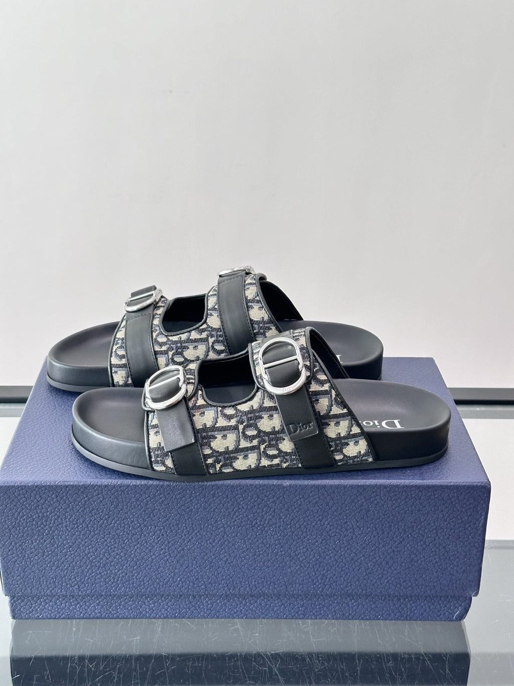 Dior Two-Strap Slide Sandals — side