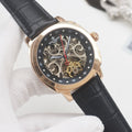 PATEK PHILIPPE Two Tone Silver Black Dial Strap Watch — hero