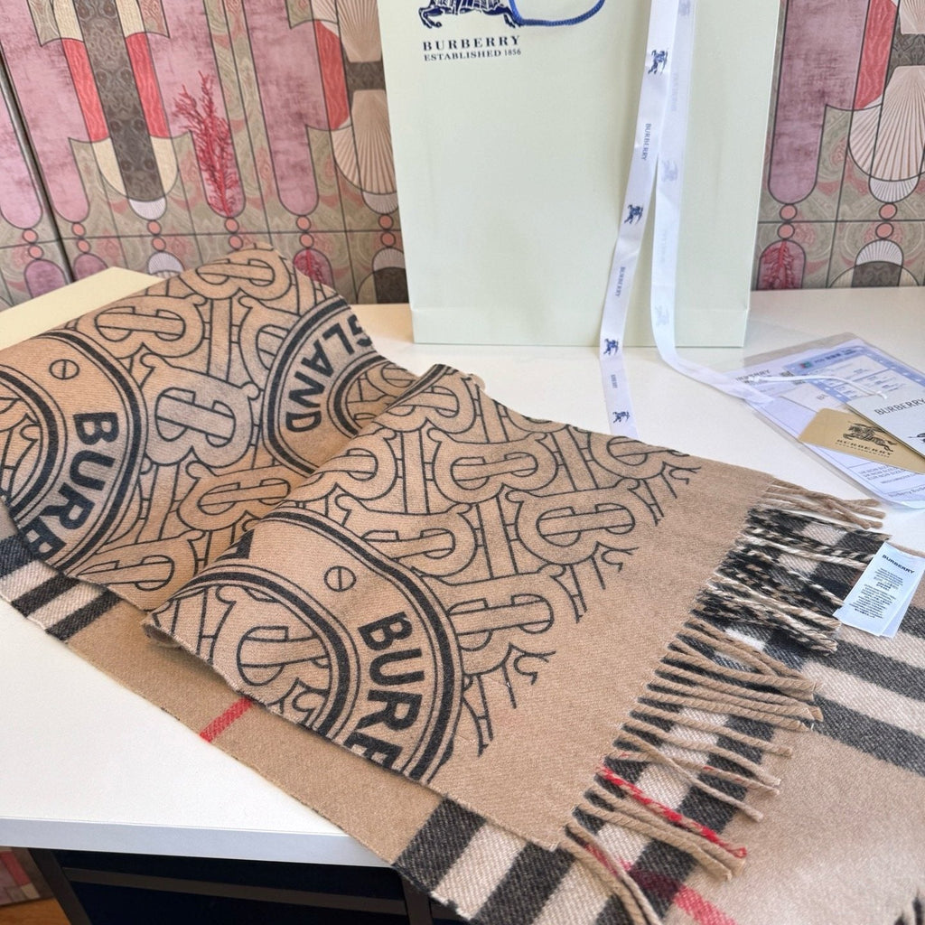 Burberry Reversible Check Monogram Scarf — hero