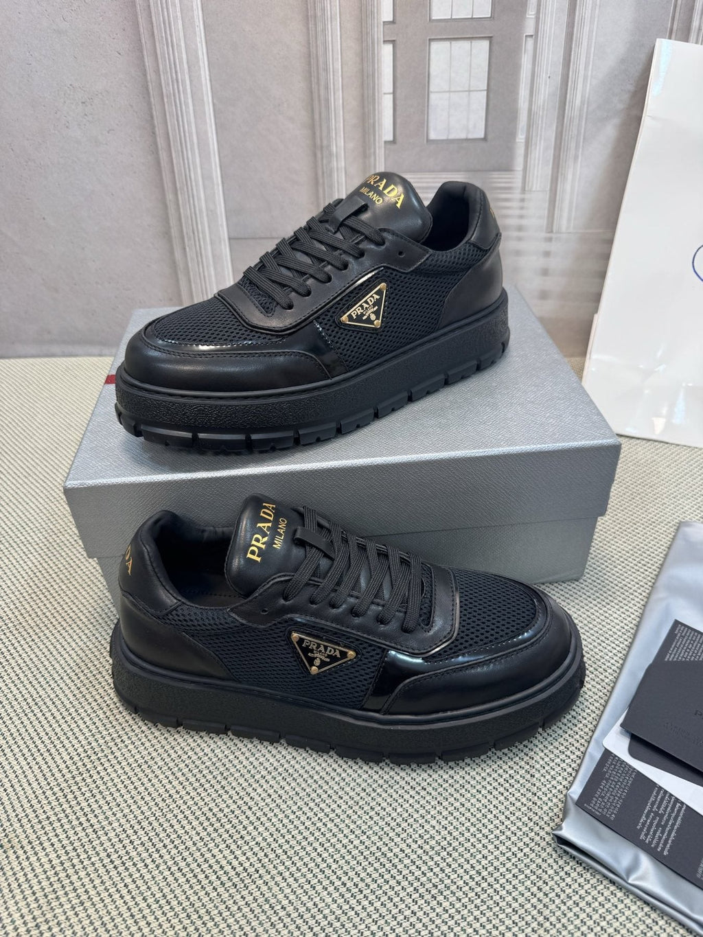 Prada Lug Sole Sneakers — side