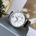 EMPORIO ARMANI Silver Black White Dial Strap Watch — hero