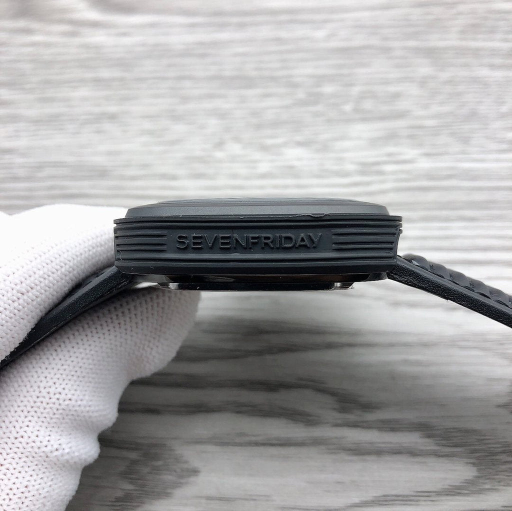 SEVENFRIDAY Black Red Accent Watch — detail