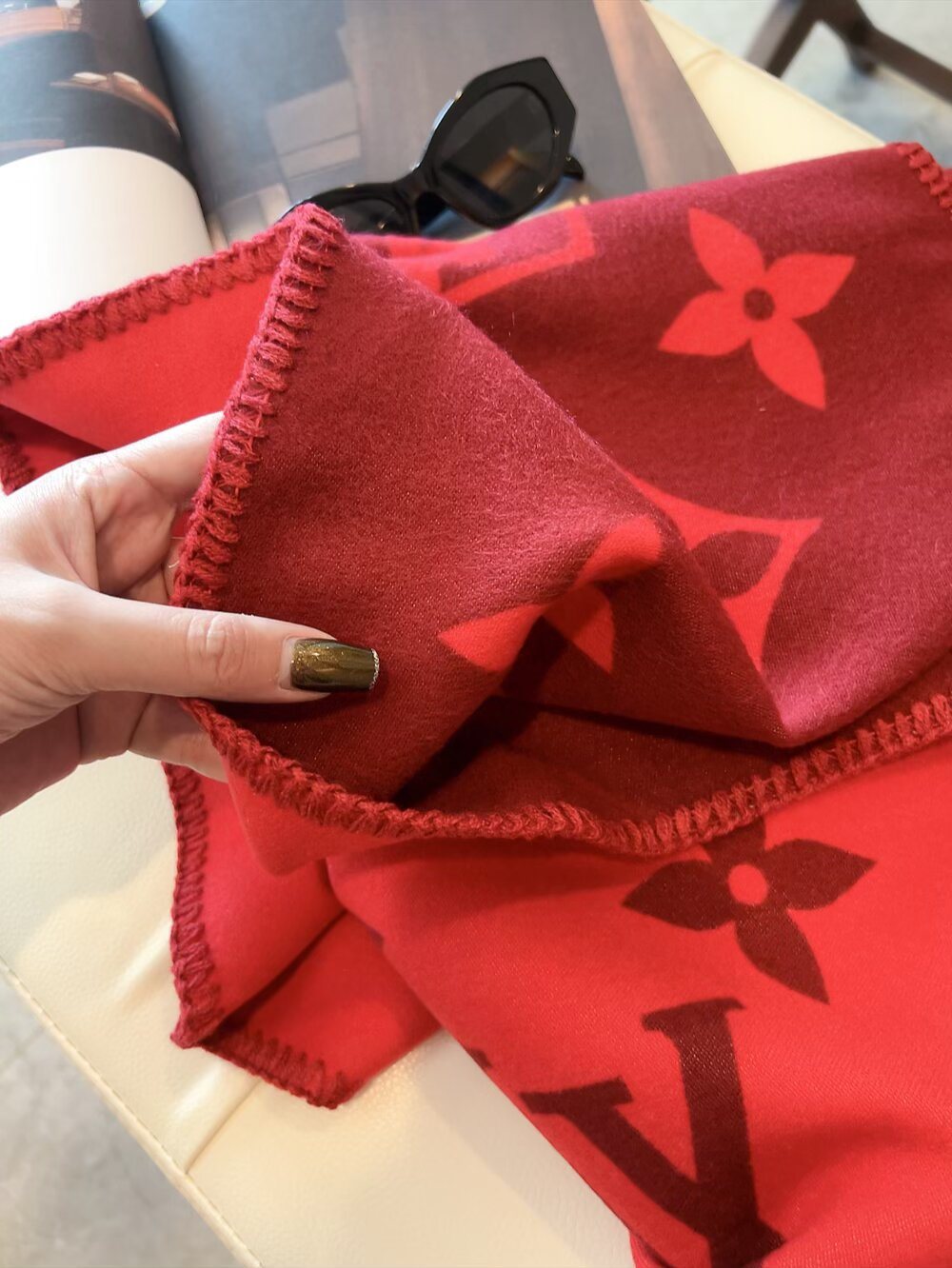 Louis Vuitton Reversible Monogram Scarf — front
