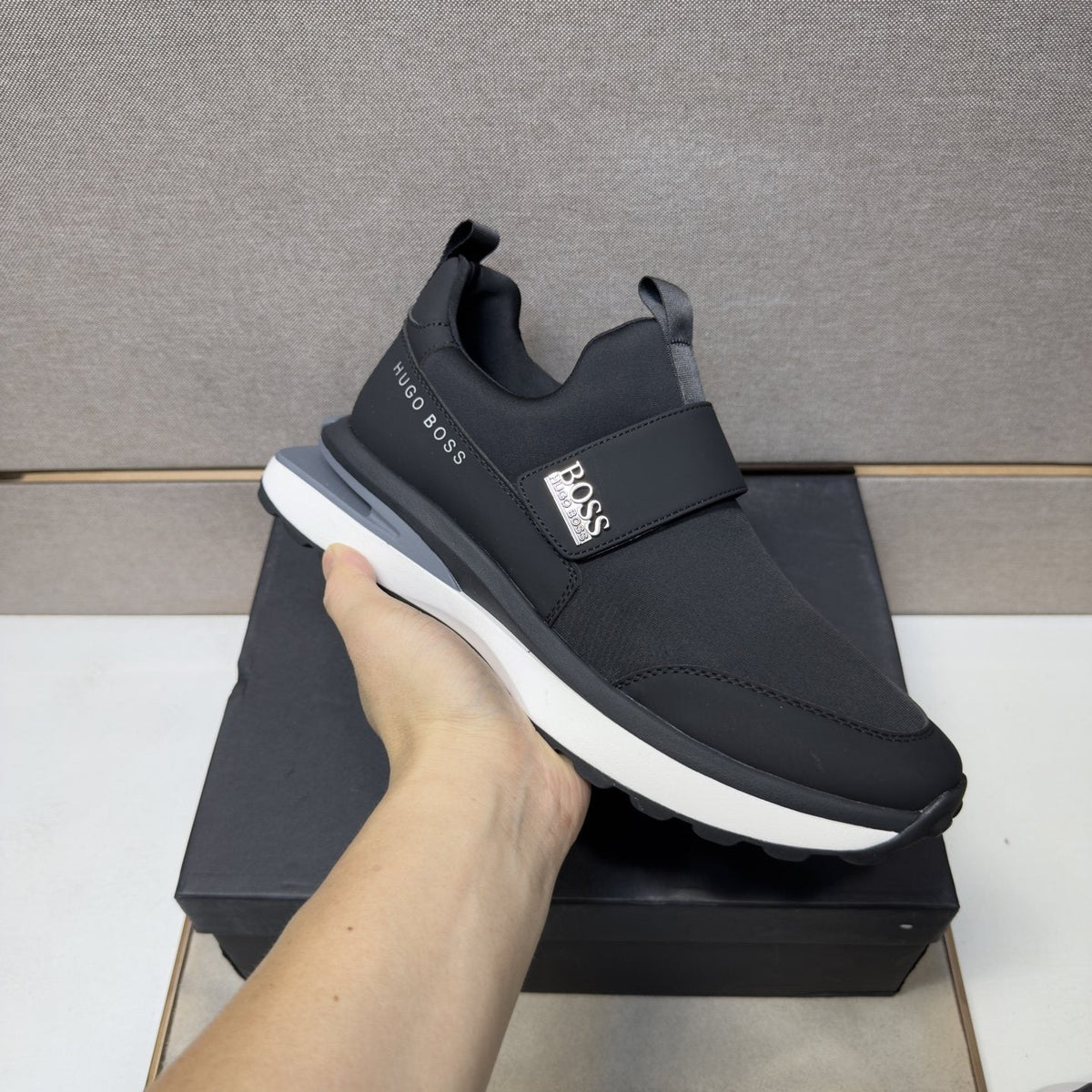Hugo Boss Strap Slip-On Sneakers — model