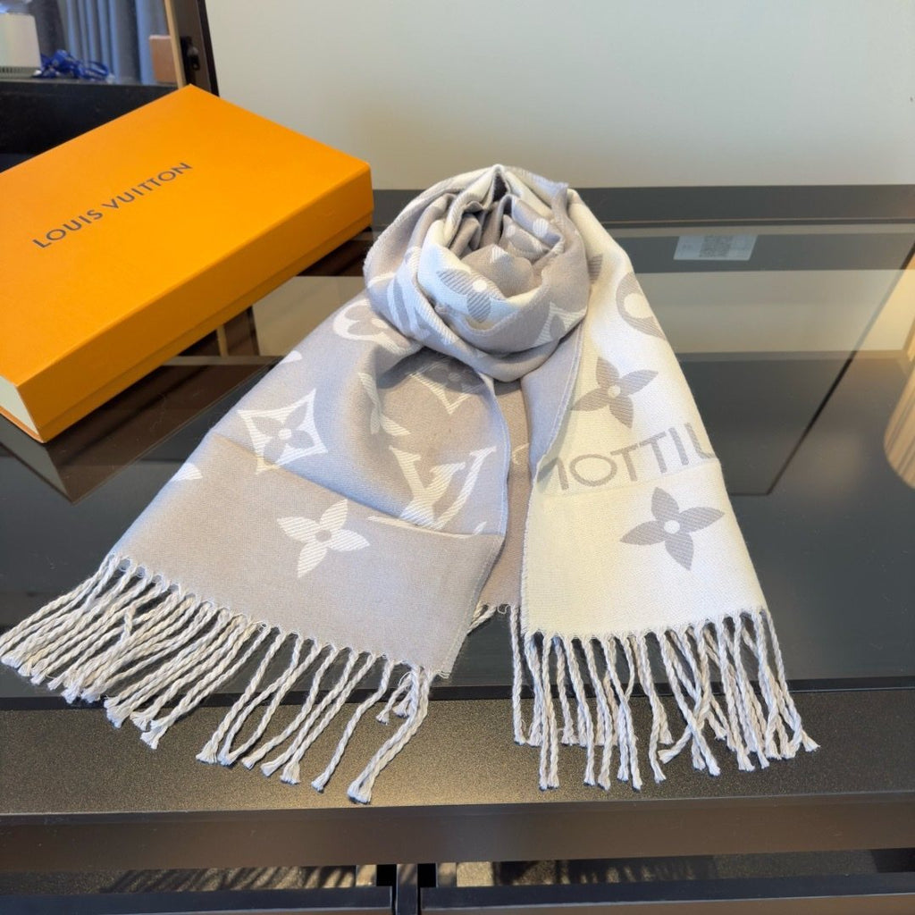 Louis Vuitton Monogram Fringed Scarf — side