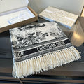 Dior Animal Jacquard Fringed Scarf — hero