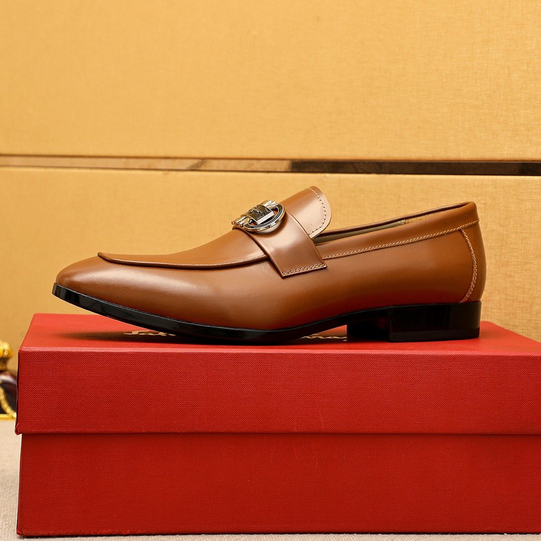 Salvatore Ferragamo Buckle Slip-On Loafers — detail