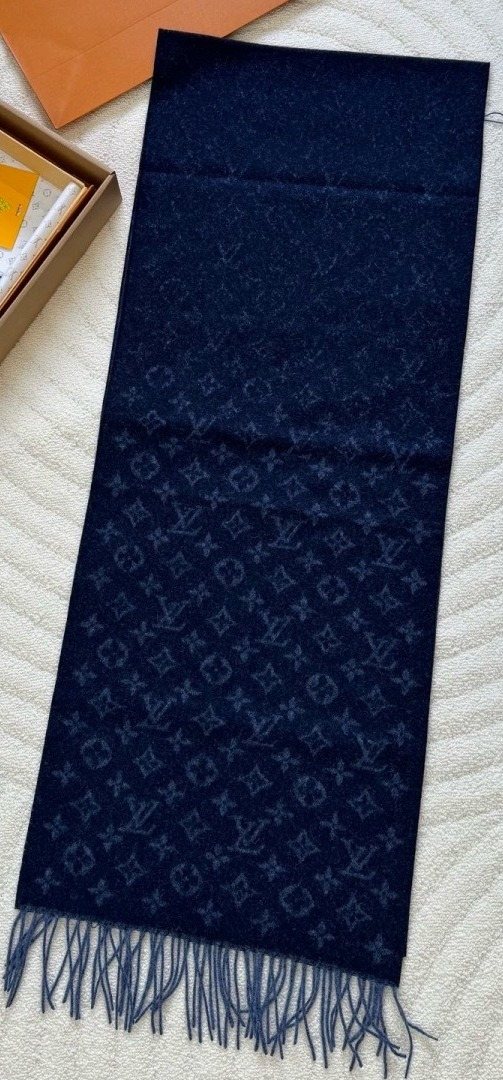 Louis Vuitton Monogram Fringe Scarf — front