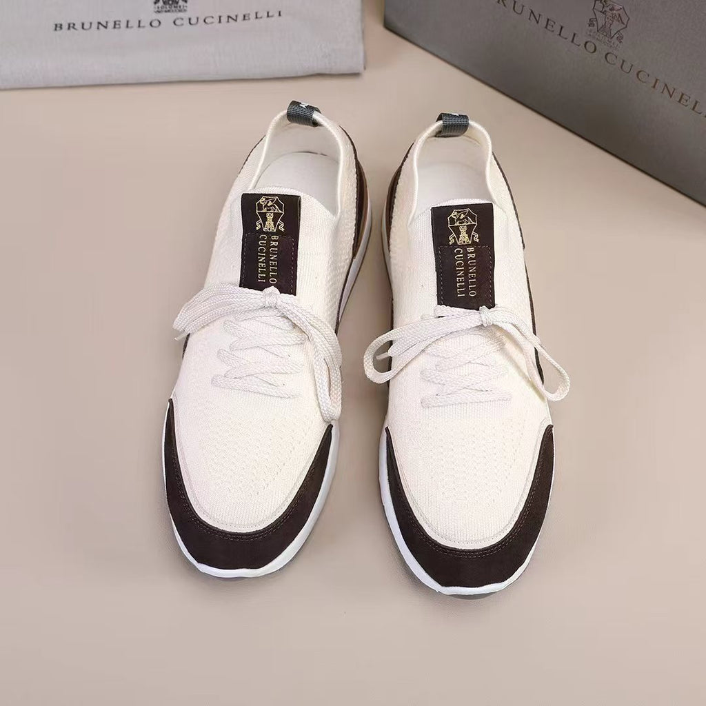 Brunello Cucinelli Contrast Low-Top Sneakers — front